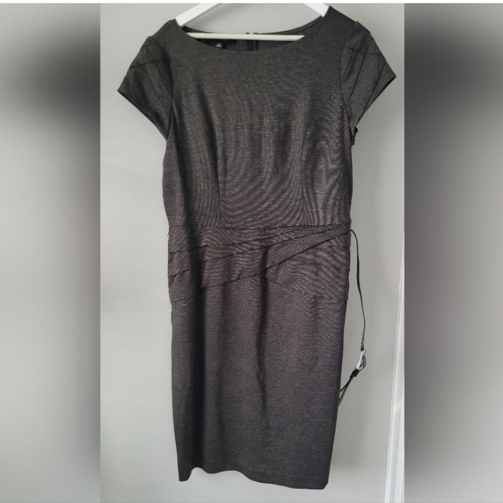 2 for $75 - Jones & Co Women’s Size 14 Gray Dress with Belt